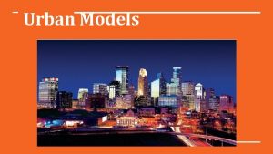 Southeast asian urban model