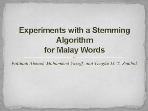 Malay linking words