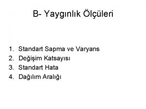 Standart sapma formülü