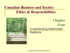 Canadian Business and Society Ethics Responsibilities Chapter Four