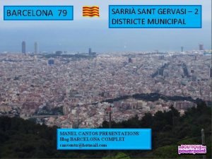 BARCELONA 79 SARRI SANT GERVASI 2 DISTRICTE MUNICIPAL