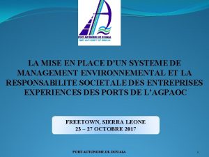 LA MISE EN PLACE DUN SYSTEME DE MANAGEMENT