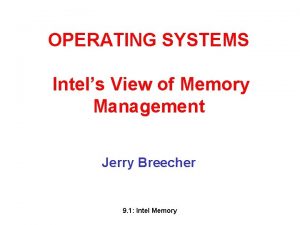 Intel memory management