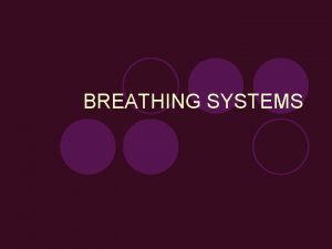 BREATHING SYSTEMS BREATHING VS NONREBREATHING SYSTEMS REBREATHING l