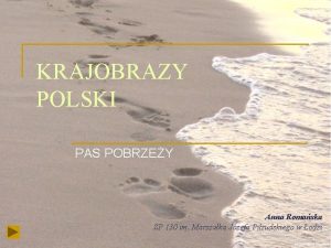 KRAJOBRAZY POLSKI PAS POBRZEY Anna Romaska SP 130