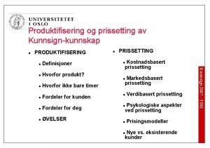 Markedsbasert prissetting