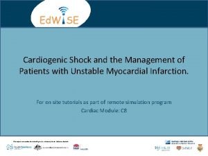 Cardiogenic Shock and the Management of Patients with