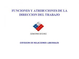 Funciones de la dirección del trabajo