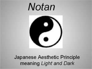 Light and dark in japanese