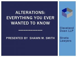Unauthorised alterations to common property