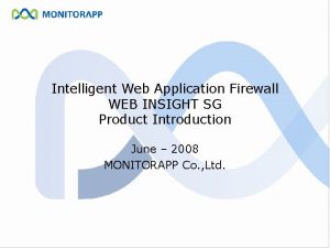 Intelligent web application firewall