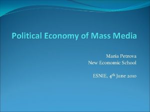 Maria petrova economics