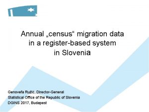 Annual census migration data in a registerbased system