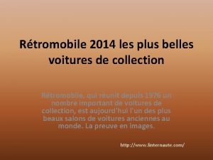 Rtromobile 2014 les plus belles voitures de collection