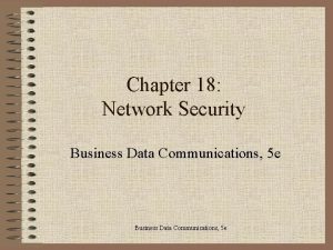 Chapter 18 Network Security Business Data Communications 5