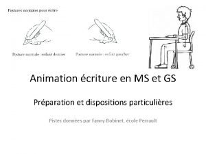 Animation criture en MS et GS Prparation et