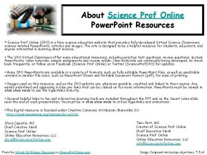 About Science Prof Online Power Point Resources Science