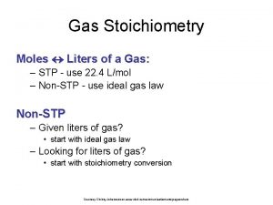 Gas stoichiometry