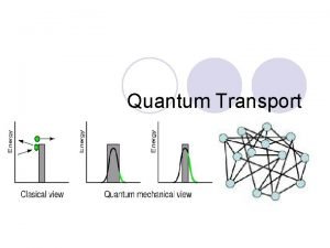 Quantum Transport Outline l What is Computational Electronics