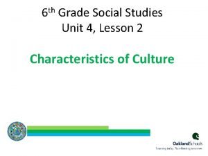 th 6 Grade Social Studies Unit 4 Lesson