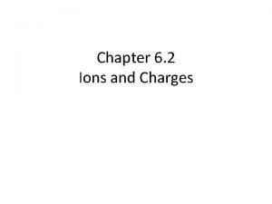 Charges of groups