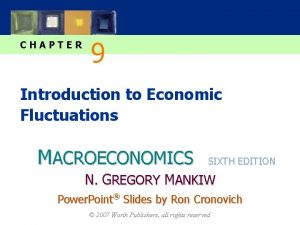 CHAPTER 9 Introduction to Economic Fluctuations MACROECONOMICS SIXTH