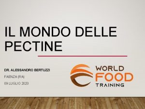 IL MONDO DELLE PECTINE DR ALESSANDRO BERTUZZI FAENZA