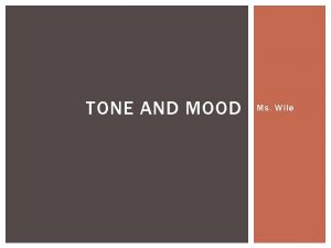 Mood and tone definition