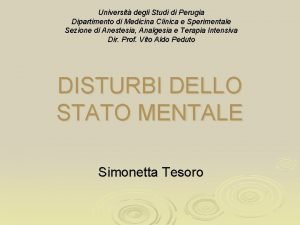 Dipartimento medicina perugia