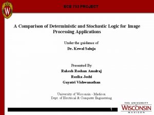ECE 753 PROJECT A Comparison of Deterministic and