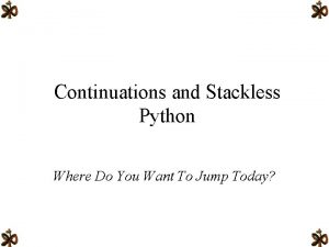 Stackless python