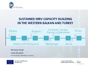 SUSTAINED MRV CAPACITY BUILDING IN THE WESTERN BALKAN