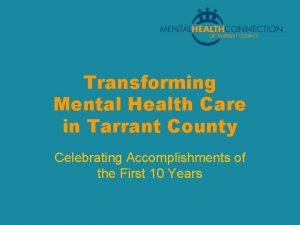 Mental health connection of tarrant county
