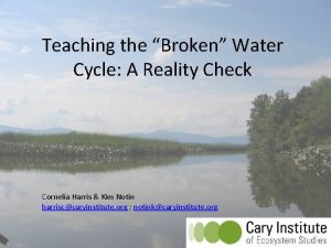 Broken water cycle