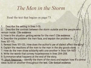 The man in the storm by stephen crane