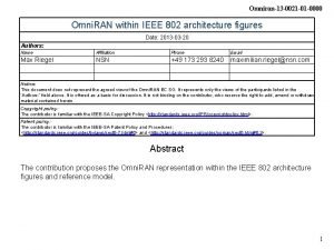 Omniran13 0021 01 0000 Omni RAN within IEEE