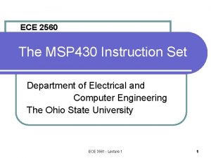 Msp430 instruction set