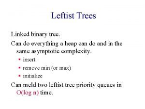 Leftist tree