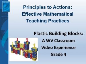 Principles to Actions Effective Mathematical Teaching Practices Plastic