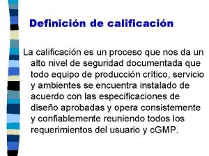 Calificacin