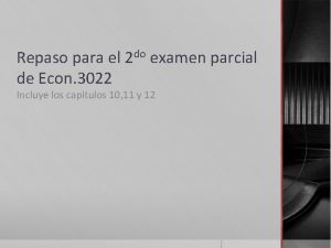 Repaso para el 2 do examen parcial de