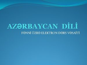 AZRBAYCAN DL FNN ZR ELEKTRON DRS VSAT III