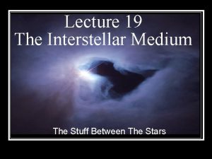 Interstellar medium