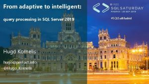 Sql server intelligent query processing