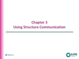 Chapter 3 Using Structure Communication SAFEQI Chapter 3