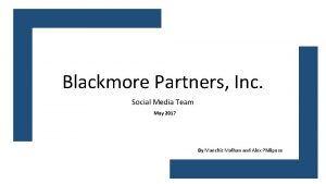 Blackmore partners inc