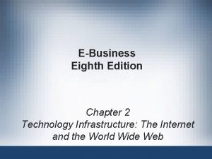 EBusiness Eighth Edition Chapter 2 Technology Infrastructure The