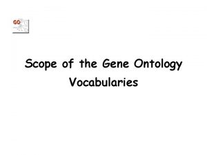 Gene ontology project Gene ontology project