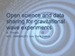 Gravitational wave open science center