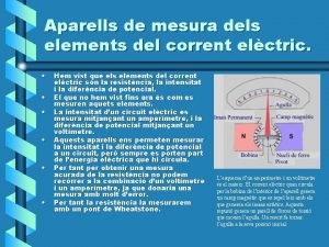 Aparells de mesura dels elements del corrent elctric